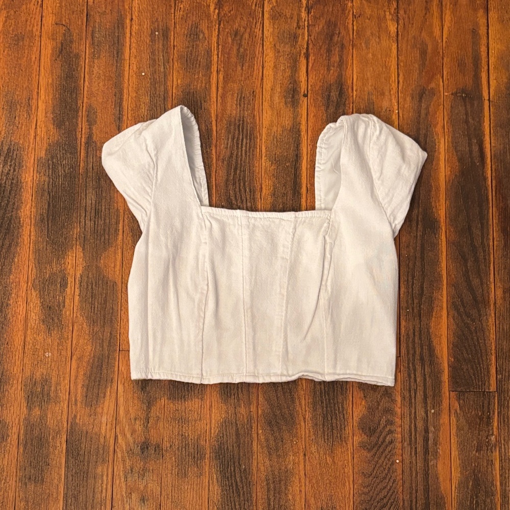 Hollister White Crop Top